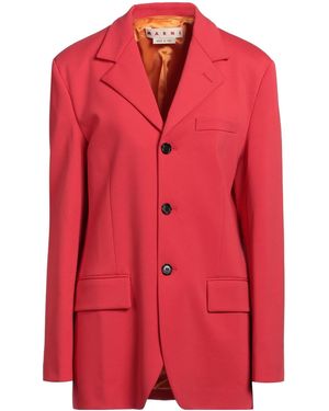 Marni Single-Breasted Blazer - Red