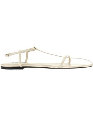 Jil Sander Caged Leather Sandals - White