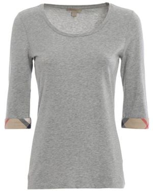 Burberry Classic Checked T-Shirt - Gray