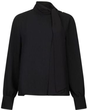 Liu Jo High-Neck Button-Detail Blouse - Black