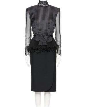 Valentino Long-Sleeved Dress - Black