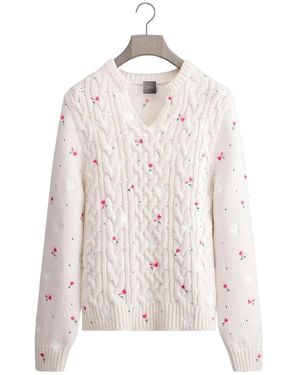 Dior Jumper With Floral Embroidery - White