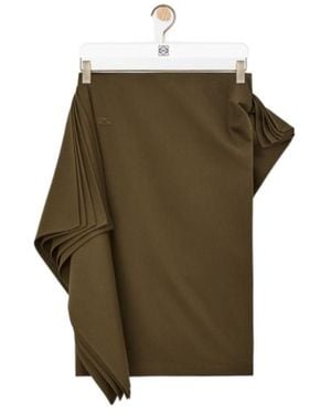 Loewe Draped Mini Skirt - Green
