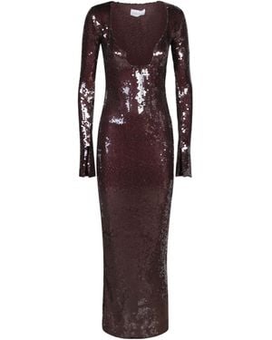 16Arlington Keyhole Sequin Dress - Red