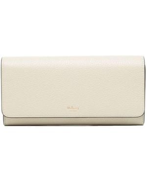 Mulberry Continental Classic Grain Wallet - White
