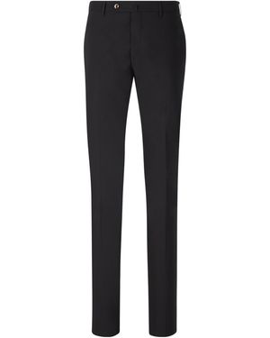 PT01 Belt-Loop Casual Trousers - Black