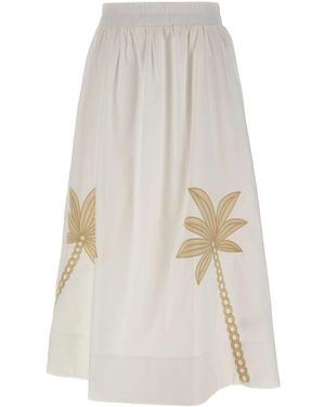 Kaos Elastic-Waist Skirt - White