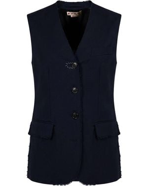 Marni Midnight Tailored Vest Virgin Wool - Blue
