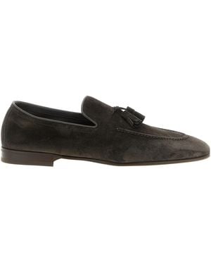 Brunello Cucinelli Fringed Slip-On Loafers - Black