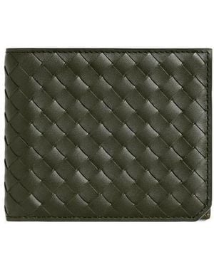 Bottega Veneta Intrecciato Piccolo Bi-Fold Wallet - Green