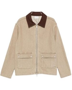 Drole de Monsieur Zip-Fastening Long-Sleeve Jacket - Natural