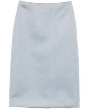 P.A.R.O.S.H. Satin Midi Skirt - Blue