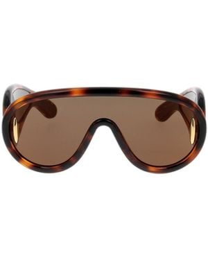 Loewe Shield Frame Sunglasses - Brown
