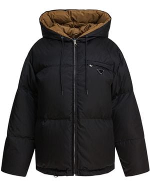 Prada Zip-Up Hooded Jacket - Blue