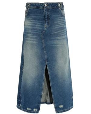 MISBHV Distressed Denim Skirt - Blue
