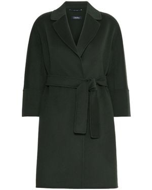 Max Mara Short Double-Faced Wool Coat - Green