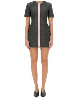 MSGM Zip-Up Mini Dress - Black