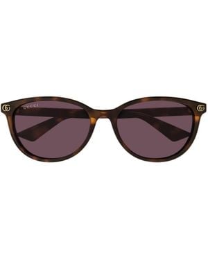 Gucci Eyewear Oval Frame Sunglasses - Multicolour