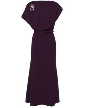Roland Mouret Embellished Cady Cocktail Dress - Purple