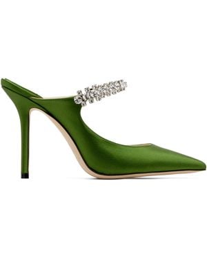 Jimmy Choo Bing 100 Satin Heels - Green