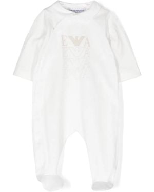 Emporio Armani Logo-Print Pajamas - White