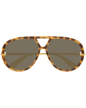 Bottega Veneta Eyewear Aviator Frame Sunglasses - Multicolour