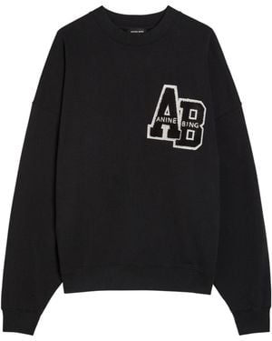 Anine Bing Simple Cotton Sweatshirt - Black