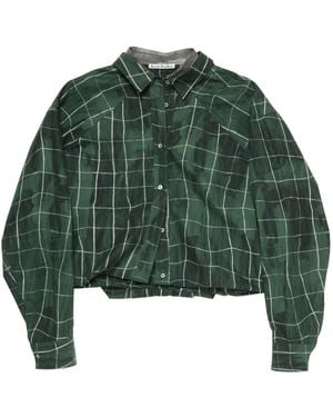 Acne Studios Acne Shirts Layered Checked Shirt - Green
