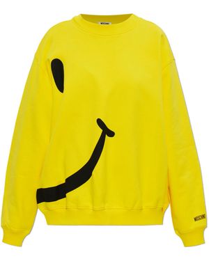 Moschino Smiley Printed Sweatshirt - Yellow