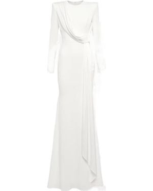 Alex Perry Maxwell Satin Crepe Wedding Dress - White