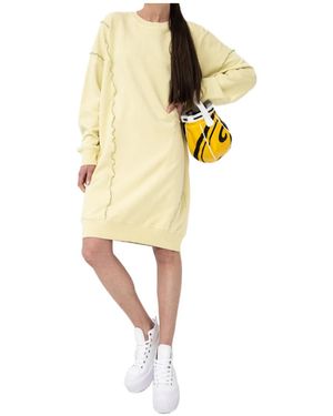 DIESEL D-Robbiecut Sweatshirt Dress - White