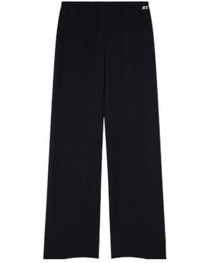 ARMANI EXCHANGE Rib Detail Regular Fit Pants - Blue