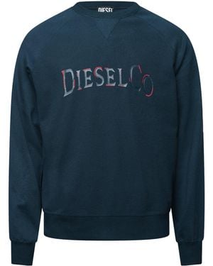 DIESEL Round-Neck Sweatshirt - Blue
