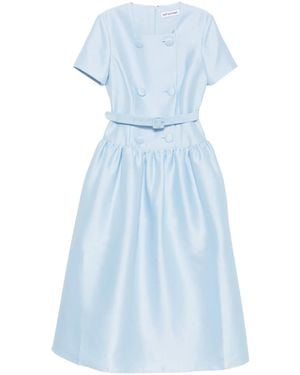 Self-Portrait Double-Breasted Midi Dress - Blue