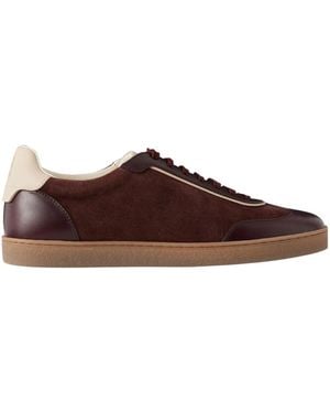 Brunello Cucinelli Lace-Up Low-Top Sneakers - Brown
