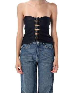 Coperni Multi-Button Corset Top - Blue