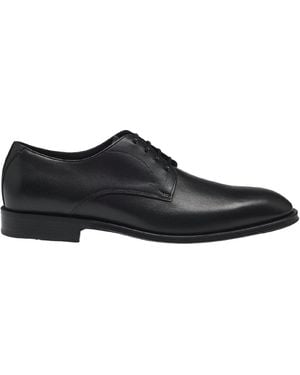 BOSS Polished Leather Derby Shoes - Black