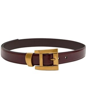 Versace Glossed Leather Belt - White