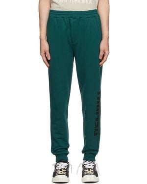 Helmut Lang Logo Printed Elastic Waist Jogging Trousers - Green
