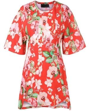 Philipp Plein Floral Printed Dress - Red