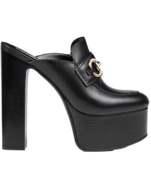 Gucci Platform Mules With Horsebit - Black