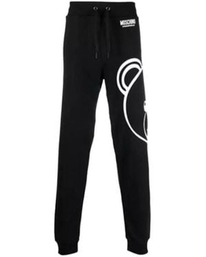 Moschino Logo Details Joggers - Black