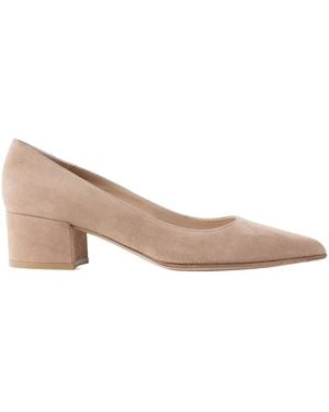 Gianvito Rossi Suede Pumps - Natural