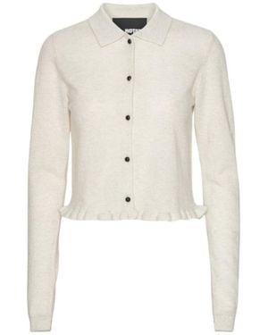 ROTATE BIRGER CHRISTENSEN Ruffled-Hem Cardigan - White