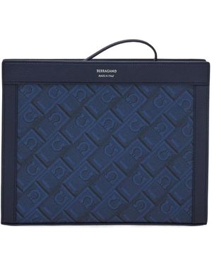 Ferragamo Ferragamo Monogram Pouch - Blue