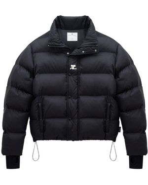 Courreges Courrèges Logo Embroidered Puffer Jacket - Blue