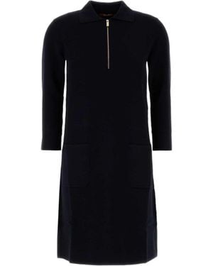 Max Mara Midnight Viscose Blend Dress - Black