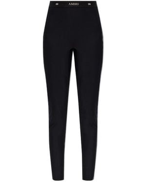 Amiri High Waist Signature Logo Leggings - Black