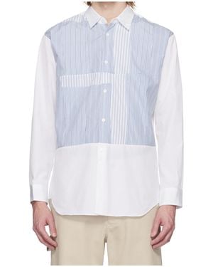 Comme des Garçons Lapel Long Sleeve Shirt - White