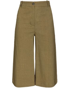 Pinko High Waist Wide-Leg Shorts - Green